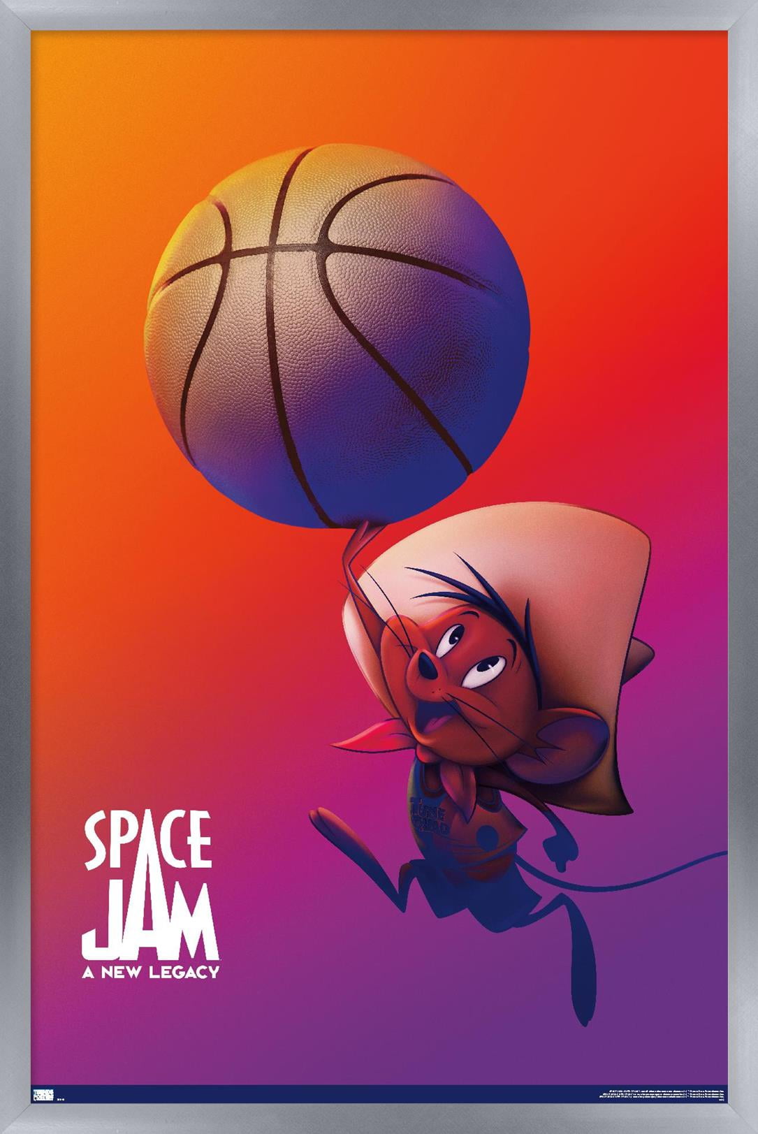 Space Jam: A New Legacy - Speedy Gonzales One Sheet Wall Poster, 14.725" x 22.375", Framed