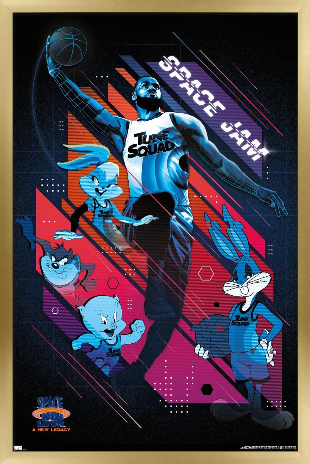 Space Jam: A New Legacy - Starters Wall Poster, 14.725" x 22.375", Framed