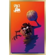 Space Jam: A New Legacy - Tasmanian DeVil One Sheet Wall Poster, 22.375" x 34", Framed