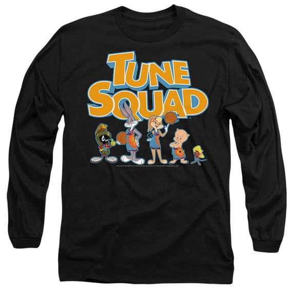 Space Jam: A New Legacy Tune Squad Letters Unisex Adult Long-Sleeve T Shirt, Tune Squad Letters, X-Large