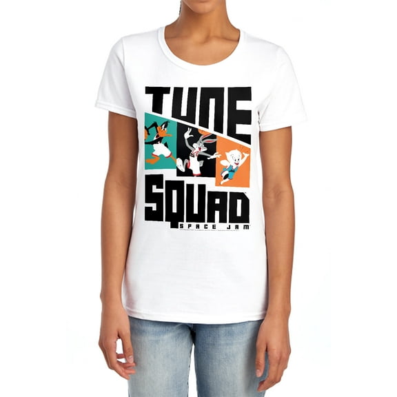Space Jam: A New Legacy Tune Squad Pattern Characters Women's T Shirt, Tune Squad Pattern Characters, 2X-Large