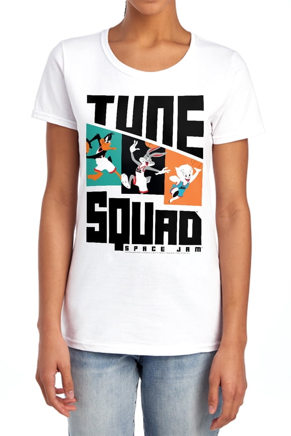 Space Jam: A New Legacy Tune Squad Pattern Characters Women's T Shirt, Tune Squad Pattern Characters, Small