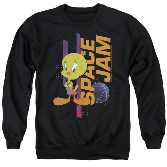 Space Jam: A New Legacy Tweety Standing Unisex Adult Crewneck Sweatshirt, Tweety, X-Large