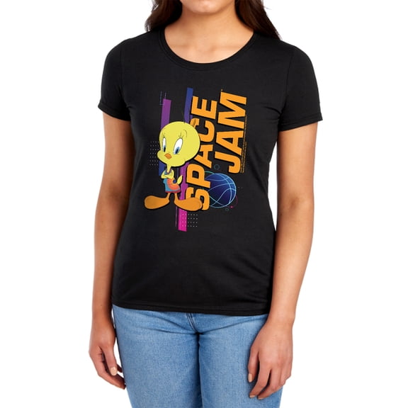 Space Jam: A New Legacy Tweety Standing Women's T Shirt, Tweety, Medium