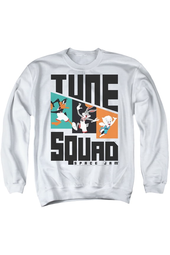 Space Jam: A New Legacy&nbsp; Tune Squad Pattern Characters Unisex Adult Crewneck Sweatshirt, Tune Squad Pattern Characters, Medium