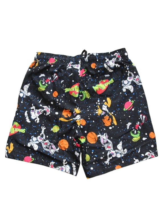 Space Jam All Over Print Men's Swim Trunks (Large)