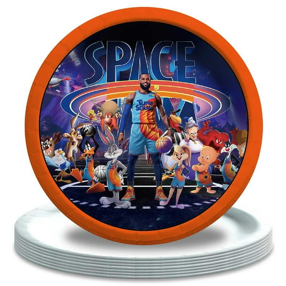 Space Jam Birthday Decorations Plates Party Supplies Tableware Disposable Dinnerware
