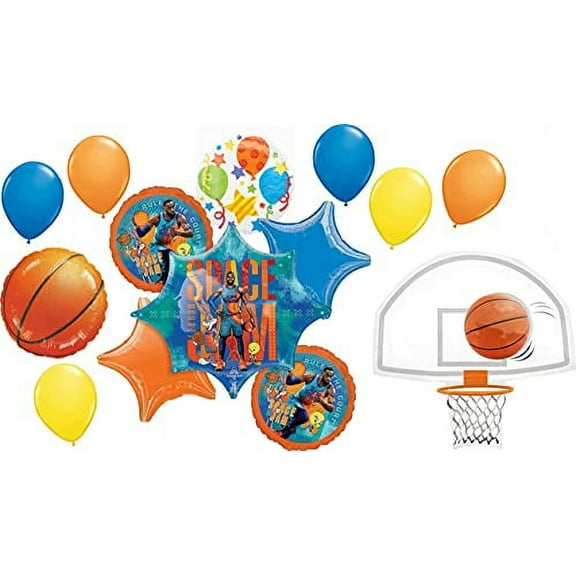 Space Jam Birthday Party Supplies Basketball Balloon Bouquet Decorations