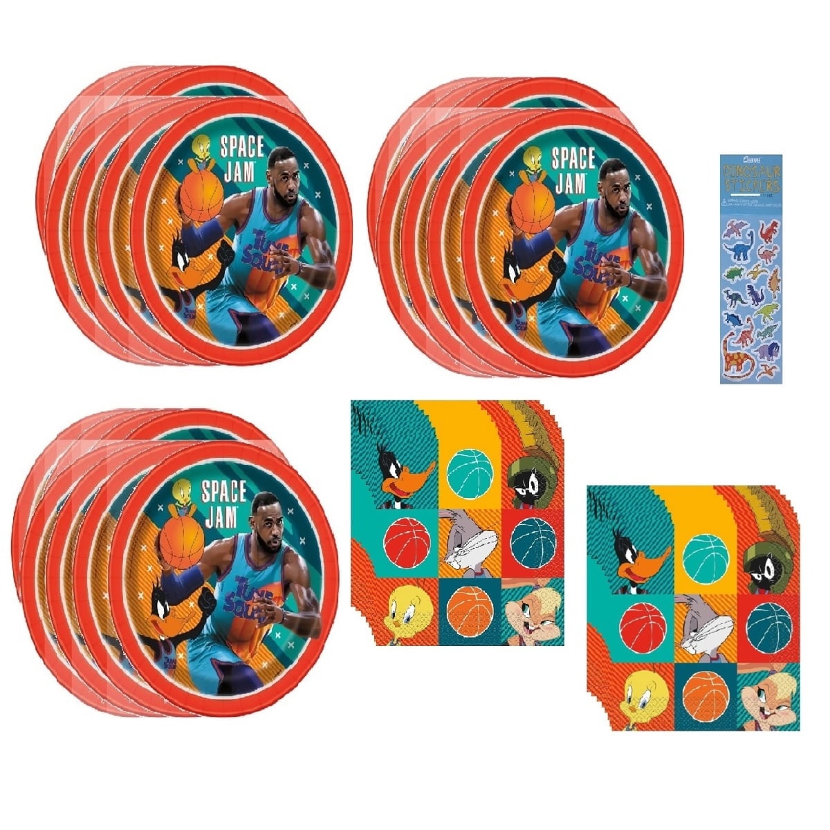 Space Jam Birthday Party Supplies Bundle includes 24 Lunch Large Paper ...
