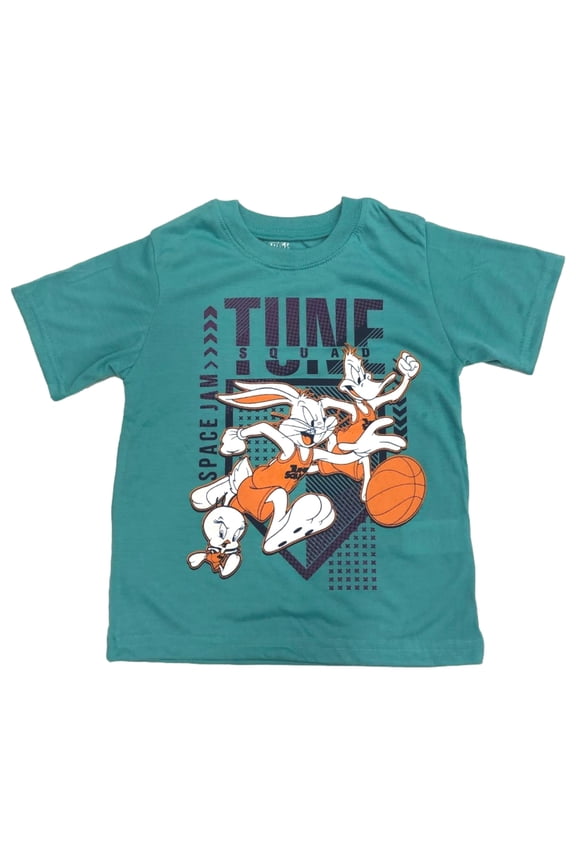 Boys Blue Tune Squad Bugs Bunny Daffy Duck T-Shirt Tee Shirt 4