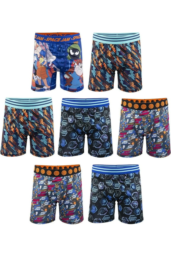 Space Jam Boys' Space Jam Underwear Multipacks, SpaceJam7pkBxrBr, 6