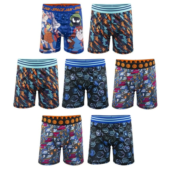 Space Jam Boys' Space Jam Underwear Multipacks, SpaceJam7pkBxrBr, 8