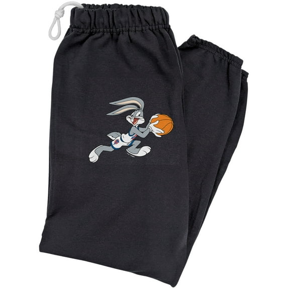 Space Jam Bugs Bunny Unisex Jogger Sweatpants for Men and Women, Black, Large