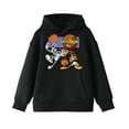 thumbnail image 1 of Space Jam Bugs Taz and Daffy Basketball Match Boy's Royal Blue Sweatshirt-Medium, 1 of 3