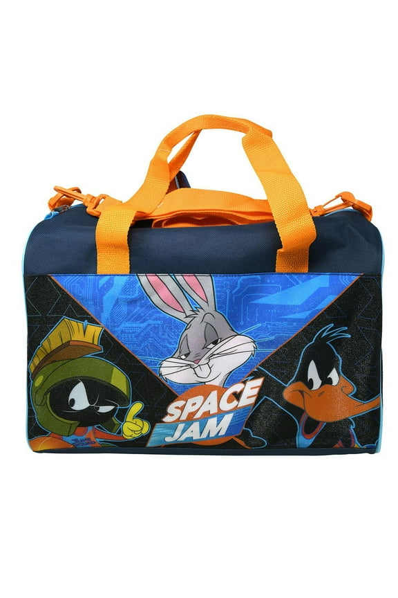 Space Jam Duffel Bag Small Travel Bugs Bunny Daffy Duck Looney Tunes Boys