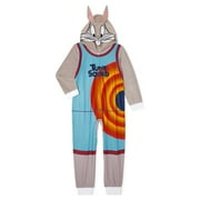 Space Jam Exclusive Boys Hooded Union Suit Pajama, Sizes 4-12