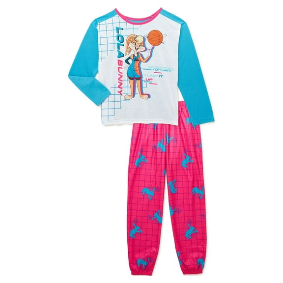 Space Jam Girls' Pajama Set, 2-Piece, Sizes 4-10