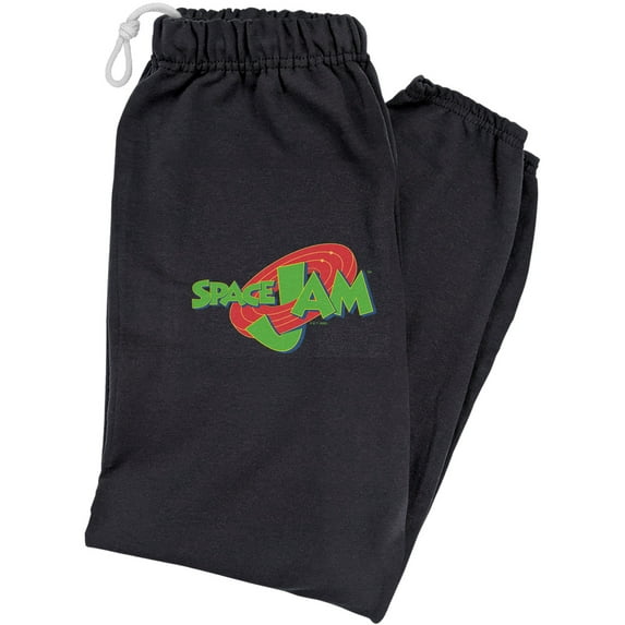 Space Jam Logo Unisex Jogger Sweatpants for Men and Women, Black, Medium