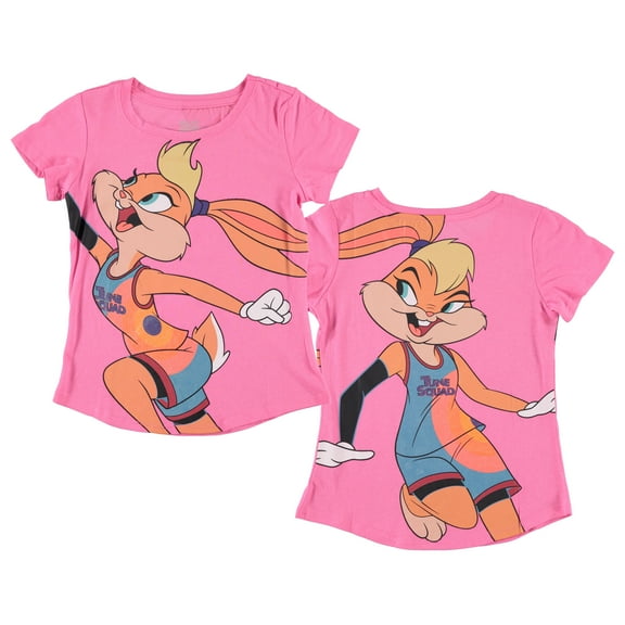 Space Jam Lola Bunny Girls T-Shirt - Front & Back Tee - Sizes 4-16