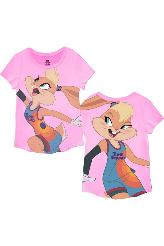 Lola Bunny Girls T-Shirt - Front & Back Tee - Sizes 4-16