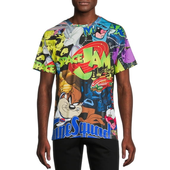 Space Jam Men's & Big Men's Sublimation Graphic Tee with Short Sleeves, S-2XL