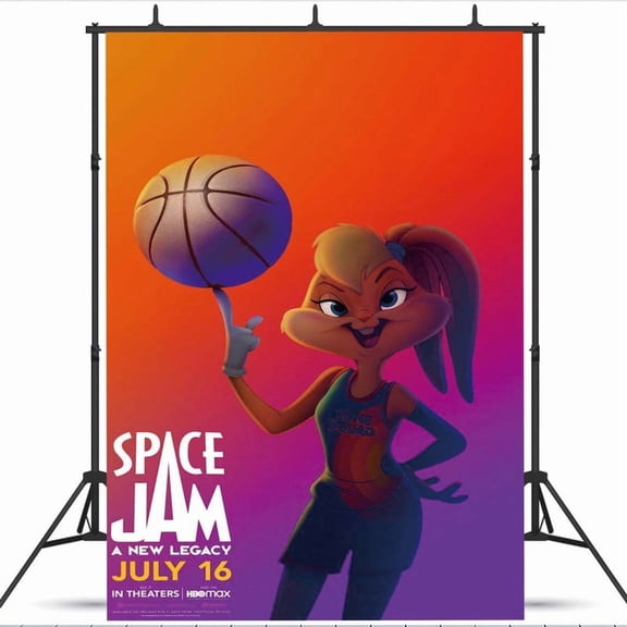 Space Jam Party Supplies Backdrop Banner Poster Birthday Decorations Background for Photography Taspestry