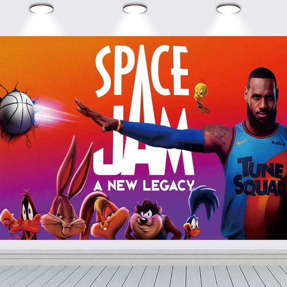 Space Jam Party Supplies Background Backdrop Taspestry Banner Poster Decor Decorations