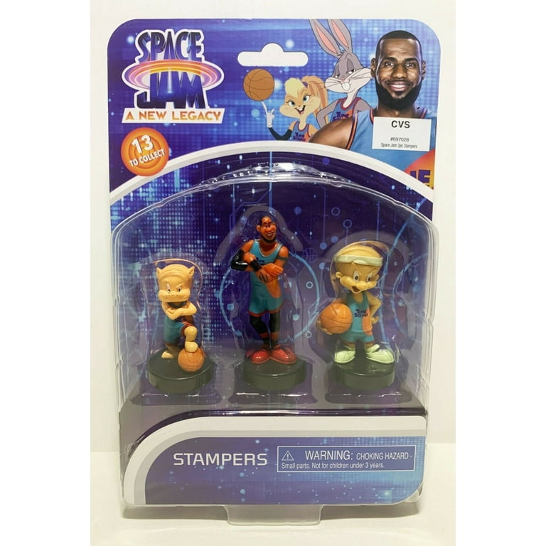 Space Jam Stampers 3-Pack Elmer-Porky-LeBron, Looney Tunes