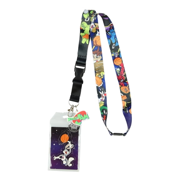 Space Jam ToonSquad Vs Monstars Character Lanyard ID Holder With Rubber Charm And Collectible Sticker