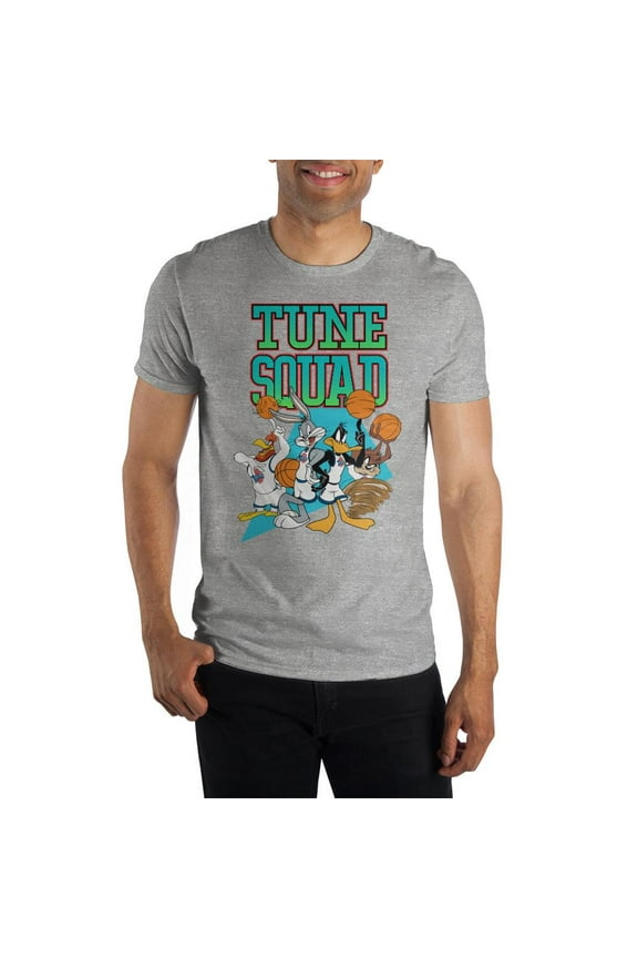 Space Jam Tune Squad Basketball Team Men's Athletic Heather T-shirt-3XL