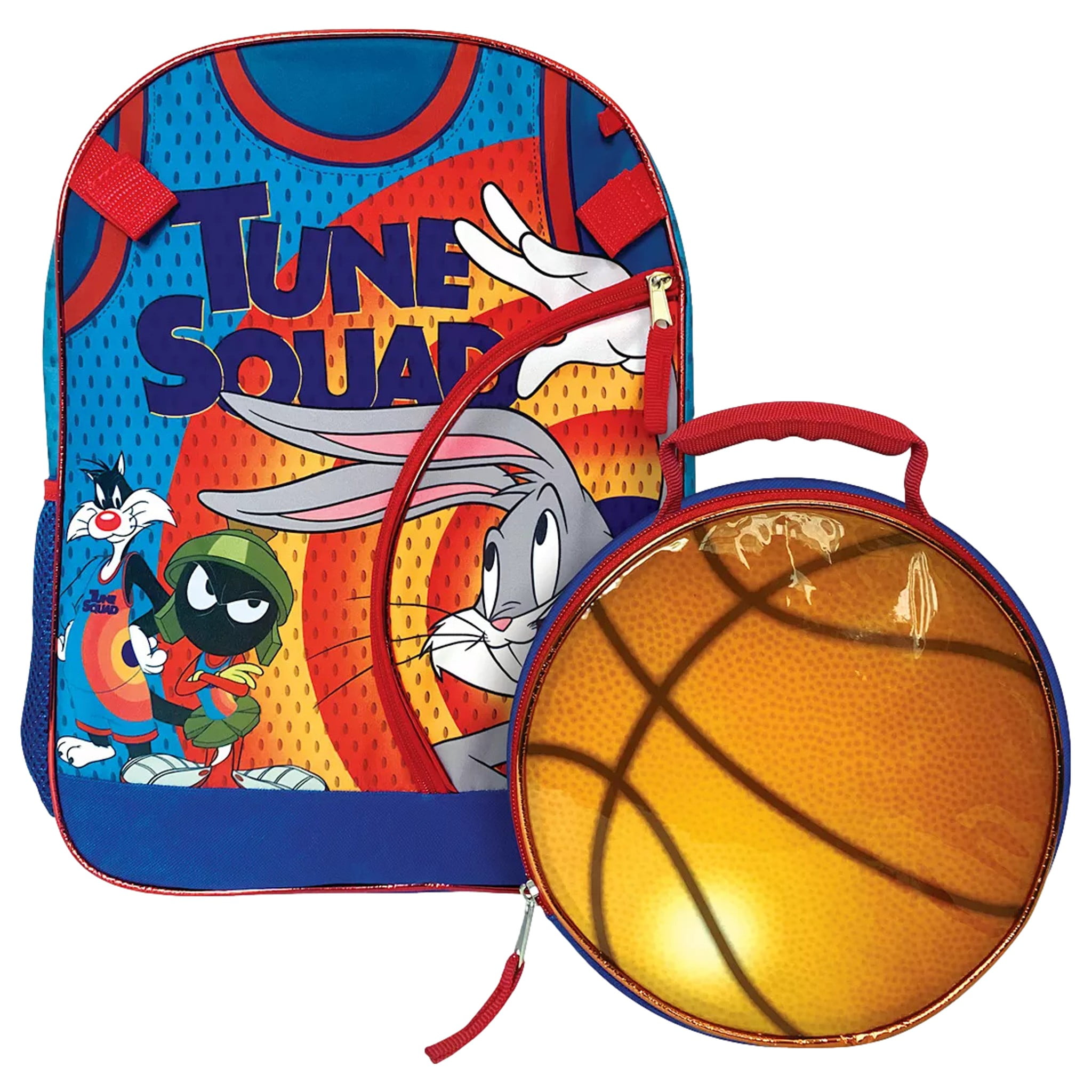 Space Jam Tune Squad Kids 16 Backpack with Lunch Bag 5 pc Set School Book Bag