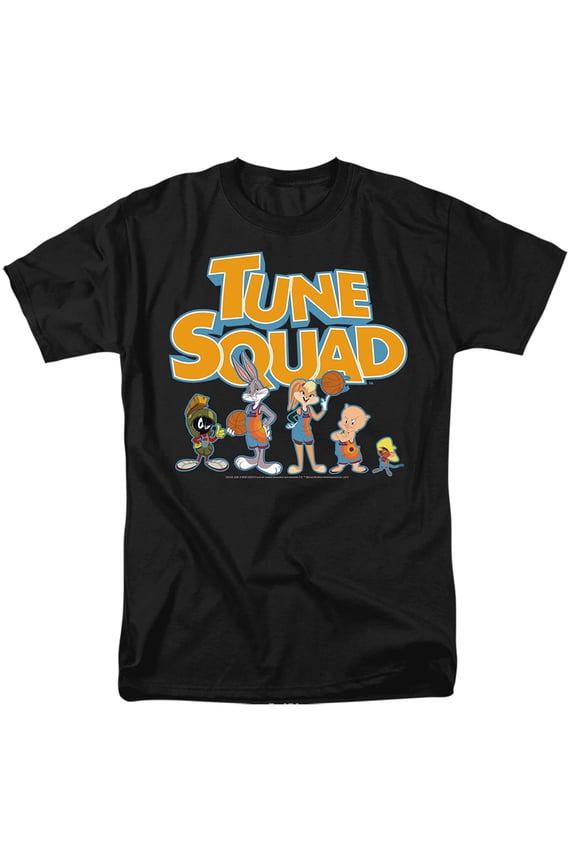 Space Jam - Tune Squad Letters - Adult Unisex Short Sleeve T-Shirt - Black