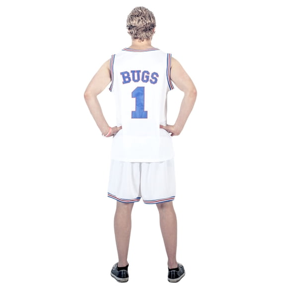 Space Jam Tune Squad Logo Bugs Bunny #1 White Basketball Jersey (Adult XX-Large)