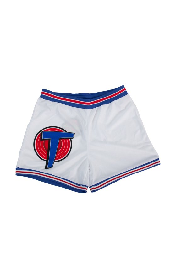 Tune Squad White Basketball Halloween Cosplay Shorts (Adult Large)