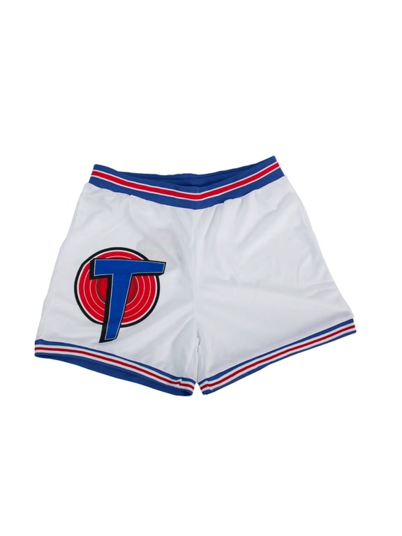 Tune Squad White Basketball Shorts (Adult Small)