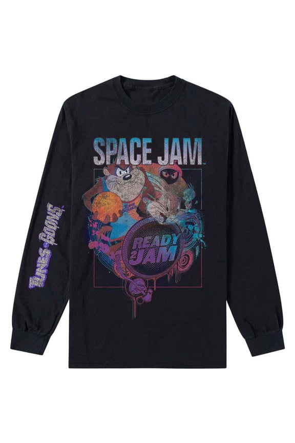 Space Jam Unisex Long Sleeve T-Shirt SJ2 Ready 2 Jam (Small)