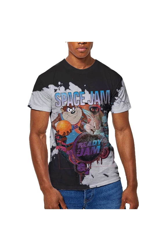 Space Jam Unisex T-Shirt SJ2 Ready 2 Jam (Wash Collection) (Large)
