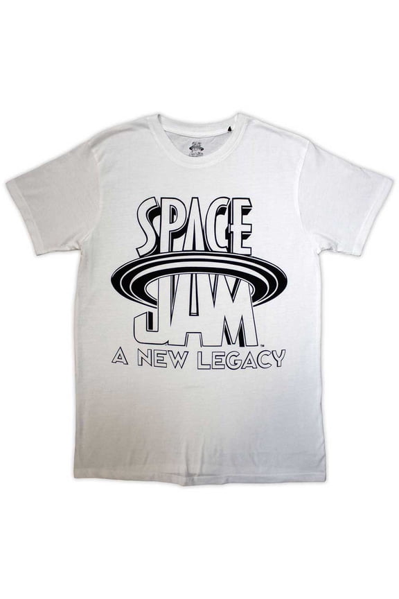 Space Jam Unisex T-Shirt: Space Jam 2 B&W Logo (Medium)