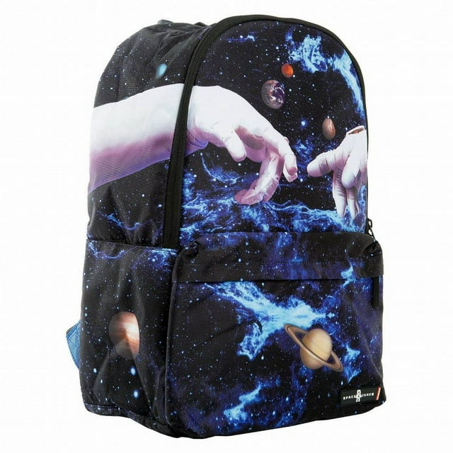 Space Junk 18.5" Astronaut Hands Blue Backpack - School Travel Pack
