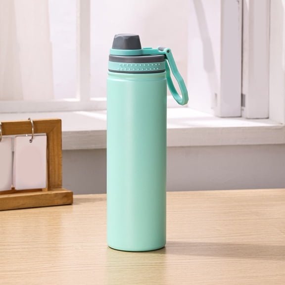 Space Kettle Stainless Steel Sports Water Bottle 500ML Leakproof Insulated Travel Mug with Handle 5-Layer Vacuum Flask for Men and Women, Portable Direct-Sip Thermos for Office Gym or Outdoor Use