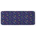 thumbnail image 1 of Space Kitchen Mat, Doodle Style Cartoon Rocket Astronaut and UFO Alien Life Forms Earth Heavenly Bodies, Plush Decorative Kitchen Mat with Non Slip Backing, 47" X 19", Multicolor, by Ambesonne, 1 of 1