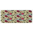 thumbnail image 1 of Space Kitchen Mat, Geometric Grid Design with Stripes Dots Retro Background Robot Pattern, Plush Decorative Kitchen Mat with Non Slip Backing, 47" X 19", Multicolor, by Ambesonne, 1 of 1