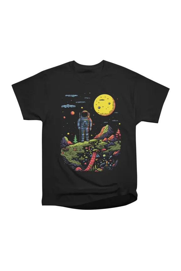 Space Landscape T-Shirt Tee Gift For Him Merch For Her Apparel For Friend
