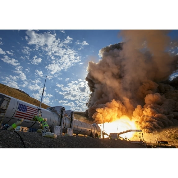 Space Launch System Booster Rocket Test Poster Print by Science Source (24 x 18)