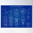 thumbnail image 1 of Space Launch System (Sls) Blueprint Poster Wall Art, Modern Wall Decor, 8x12 UNFRAMED, 1 of 3