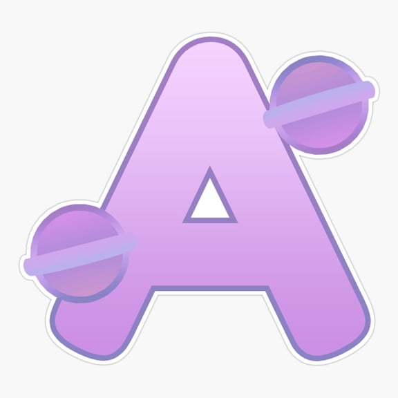 Space Letter A Sticker