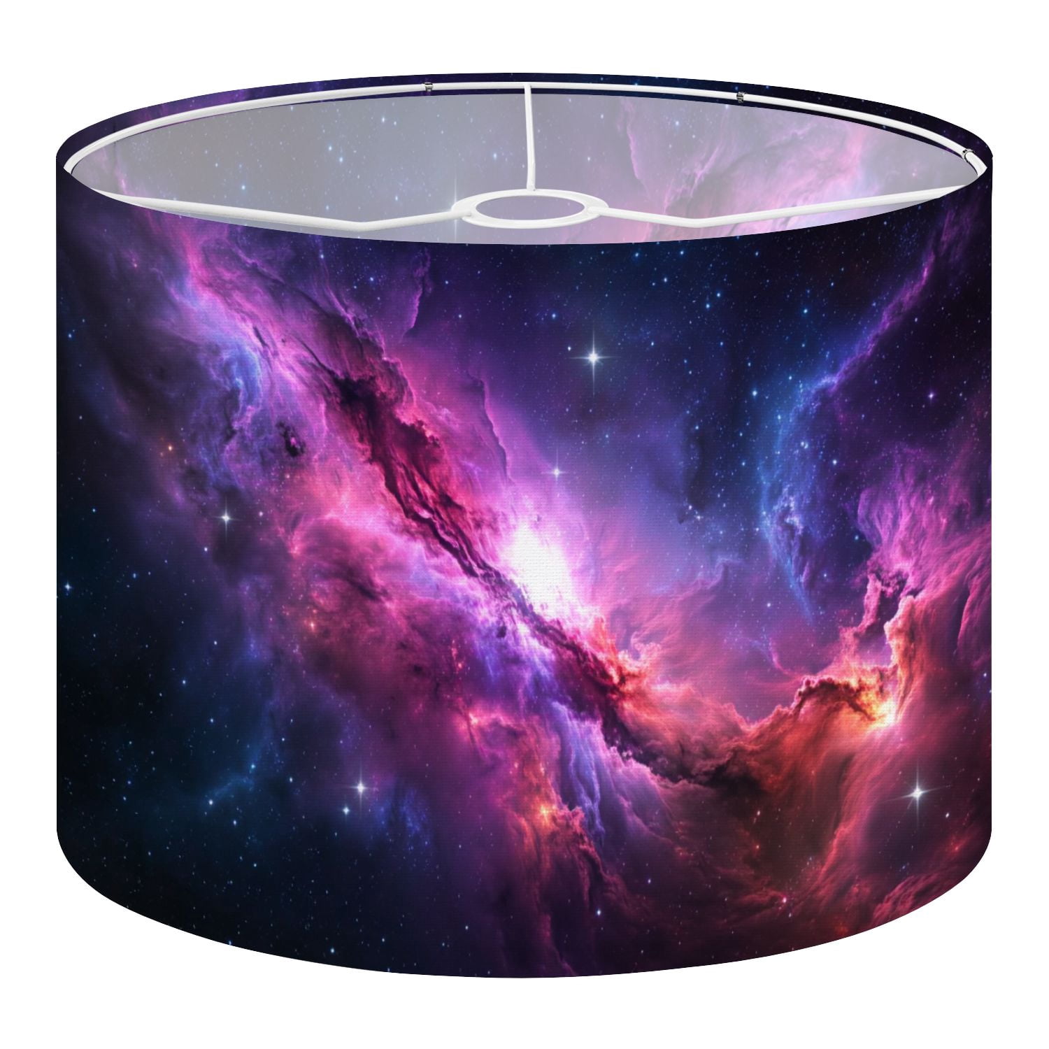 Space Linen Drum Lampshades Galaxy Nebula Outer Space Interstellar Astronomy Universe 13"x13"x10" Light Shade for Table Lamps Floor Lamps Drum Lamp Shades Lampshade Replacement Assembly Required