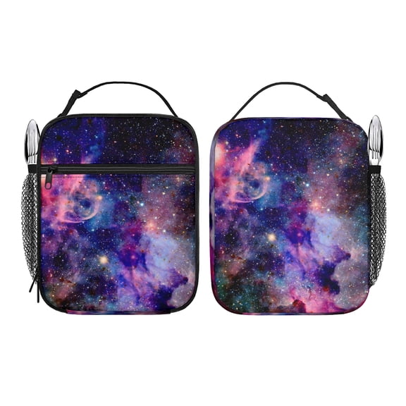 Space Lunch Bag 10 Inch Portable Hand Held Insulated Lunch Bag Suitable for Daily Travel