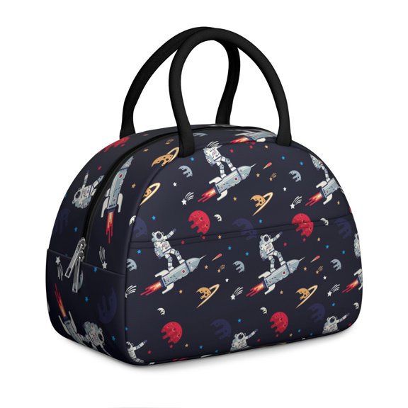 Space Lunch Bag – Celestial Insulated Tote with Starry Night and Nebula Design, Leakproof and Durable for Sci-fi Lovers and Space Geeks