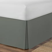 Space Maker Extra-Long 21" Drop Length Silver Bed Skirt, Twin